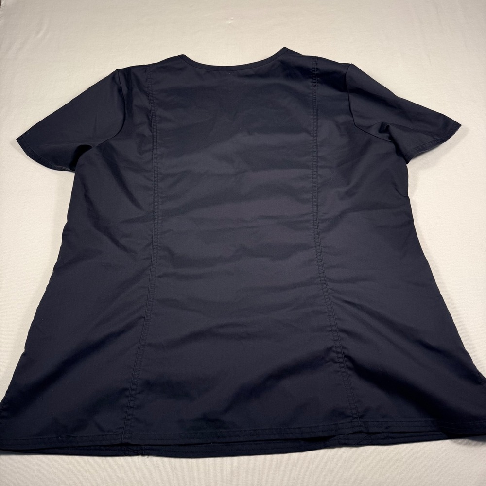 Cherokee Workwear Revolution Scrub Top XL Black Mock Wrap V-Neck WW610 Stretch
